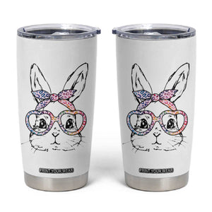 Easter Day Bunny Rabbit Face Tie Dye Glasses Tumbler Cup TS11 White Print Your Wear