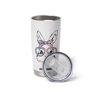 Easter Day Bunny Rabbit Face Tie Dye Glasses Tumbler Cup TS11 Print Your Wear