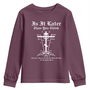 Eastern Orthodox Christian Seraphim Rose Youth Sweatshirt Is It Rather Than You Think Russian Cavalry Cross TS11 Maroon Print Your Wear