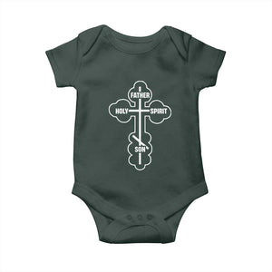 Russian Greek Byzantine Golden Orthodox Cross Father Son Holy Spirit Baby Onesie TS11 Print Your Wear