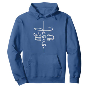 Jesus Christian Lord & Savior Crown of Thorns Hoodie TS11 Royal Blue Print Your Wear
