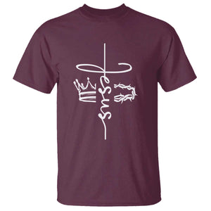 Jesus Christian Lord & Savior Crown of Thorns T Shirt TS11 Maroon Print Your Wear