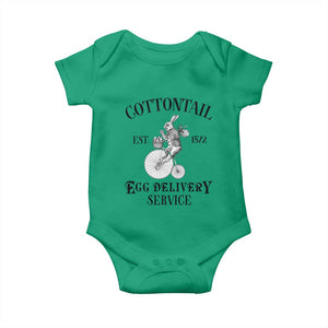 Funny Easter Day Cottontail Egg Delivery Service Baby Onesie Bunny Rabbit TS11 Irish Green Print Your Wear