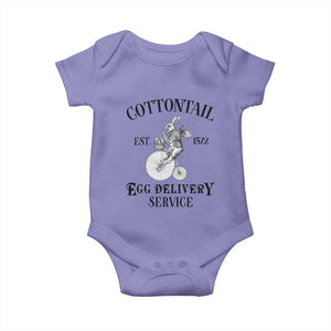 Funny Easter Day Cottontail Egg Delivery Service Baby Onesie Bunny Rabbit TS11 Violet Print Your Wear