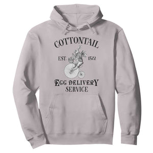 Funny Easter Day Cottontail Egg Delivery Service Hoodie Bunny Rabbit TS11 Ice Gray Print Your Wear