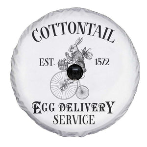 Funny Easter Day Cottontail Egg Delivery Service Spare Tire Cover Bunny Rabbit TS11 Print Your Wear