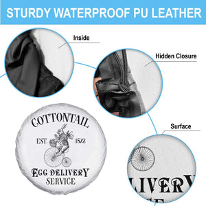Funny Easter Day Cottontail Egg Delivery Service Spare Tire Cover Bunny Rabbit TS11 Print Your Wear