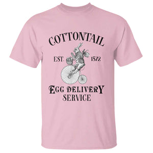 Funny Easter Day Cottontail Egg Delivery Service T Shirt Bunny Rabbit TS11 Light Pink Print Your Wear