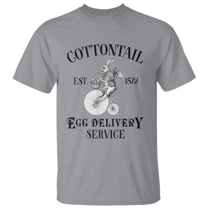 Funny Easter Day Cottontail Egg Delivery Service T Shirt Bunny Rabbit TS11 Sport Gray Print Your Wear