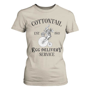 Funny Easter Day Cottontail Egg Delivery Service T Shirt For Women Bunny Rabbit TS11 Sand Print Your Wear