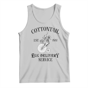 Funny Easter Day Cottontail Egg Delivery Service Tank Top Bunny Rabbit TS11 Ash Print Your Wear