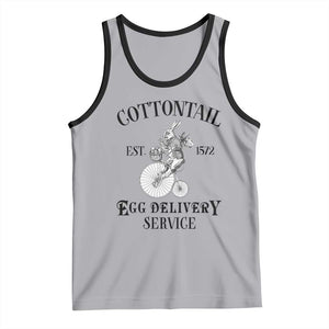 Funny Easter Day Cottontail Egg Delivery Service Tank Top Bunny Rabbit TS11 Athletic Heather Black Print Your Wear