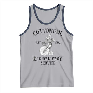 Funny Easter Day Cottontail Egg Delivery Service Tank Top Bunny Rabbit TS11 Athletic Heather Navy Print Your Wear