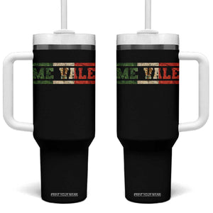 Me Vale Mexican Flag Latino Spanish Slang Tumbler With Handle TS11 One Size: 40 oz Black Print Your Wear