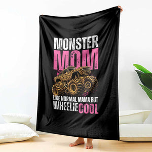 Monster Mom Like Normal Mama But Wheelie Cool Throw Blanket Monster Truck Mama TS11 Print Your Wear
