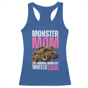 Monster Mom Like Normal Mama But Wheelie Cool Racerback Tank Top Monster Truck Mama TS11 Royal Blue Print Your Wear