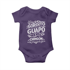 Gordito Guapo y Chingon Baby Onesie Funny Mexican Spanish Saying TS11 Purple Print Your Wear