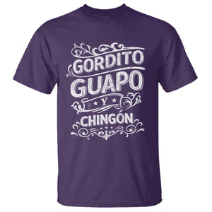 Gordito Guapo y Chingon T Shirt Funny Mexican Spanish Saying TS11 Purple Print Your Wear