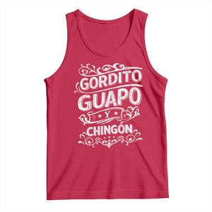 Gordito Guapo y Chingon Tank Top Funny Mexican Spanish Saying TS11 Red Print Your Wear