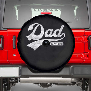 Dad Est 2026 Spare Tire Cover Funny New Dad Baby Announcement TS11 Black Print Your Wear