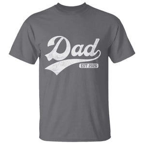 Dad Est 2026 T Shirt Funny New Dad Baby Announcement TS11 Charcoal Print Your Wear