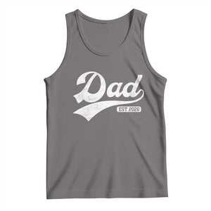 Dad Est 2026 Tank Top Funny New Dad Baby Announcement TS11 Deep Heather Print Your Wear