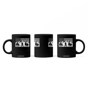 Patriotic Bigfoot American Flag in Forest Coffee Mug TS11 Print Your Wear