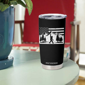 Patriotic Bigfoot American Flag in Forest Tumbler Cup TS11 Print Your Wear