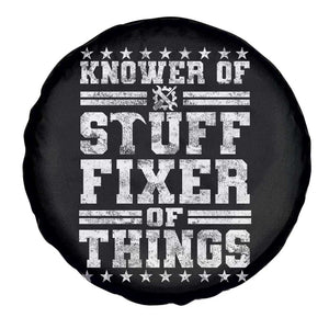 Knower Of Stuff Fixer Of Things Spare Tire Cover Funny Handyman Mechanic Dad TS11 Print Your Wear