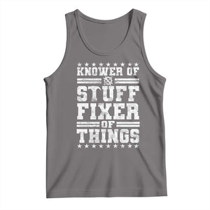 Knower Of Stuff Fixer Of Things Tank Top Funny Handyman Mechanic Dad TS11 Deep Heather Print Your Wear