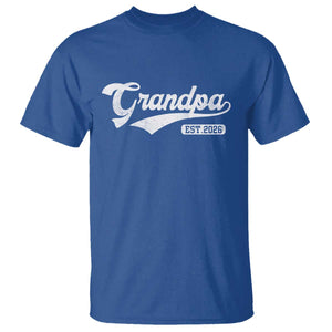 Grandpa Est 2026 T Shirt New Grandpa Paternity Father's Day TS11 Royal Blue Print Your Wear