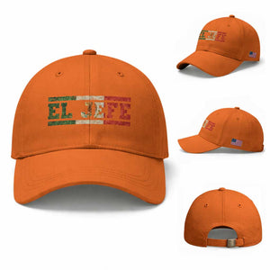 El Jefe Baseball Cap Funny Mexican Boss Spanish Slang TS11 Baseball Cap Universal Fit Orange Print Your Wear