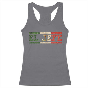 El Jefe Racerback Tank Top Funny Mexican Boss Spanish Slang TS11 Charcoal Print Your Wear