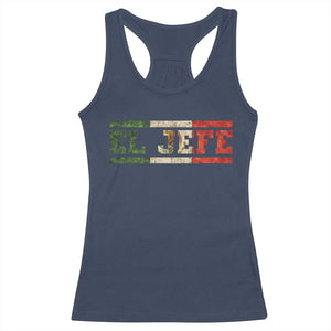 El Jefe Racerback Tank Top Funny Mexican Boss Spanish Slang TS11 Navy Print Your Wear