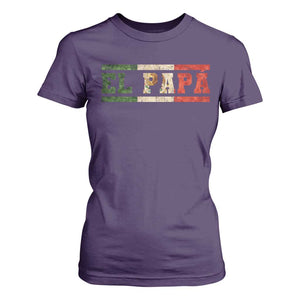 El Papa Funny Mexican Dad T Shirt For Women Mexico Vintage Flag Father's Day TS11 Purple Print Your Wear