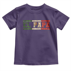El Papa Funny Mexican Dad Toddler T Shirt Mexico Vintage Flag Father's Day TS11 Purple Print Your Wear