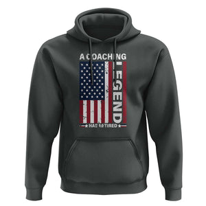 A Coaching Legend Has Retired Hoodie Vintage American Flag TS11 Dark Heather Print Your Wear