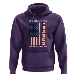 A Coaching Legend Has Retired Hoodie Vintage American Flag TS11 Purple Print Your Wear