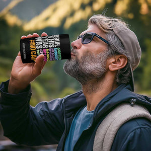 Funny Bruh This Year Was Goated No Cap 4 in 1 Can Cooler Tumbler Last Day Of School TS11 Print Your Wear