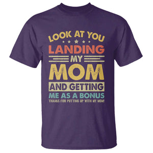 Bonus Dad T Shirt Look At You Landing My Mom And Getting Me As A Bonus TS11 Purple Print Your Wear