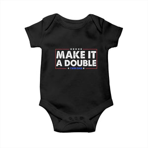 Make It A Double Twin Dad Baby Onesie Soon to Be Daddy Funny Father's Day TS11 Black Print Your Wear