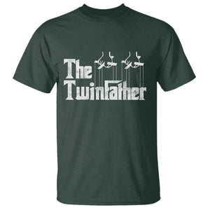 The Twinfather T Shirt Funny Dad Of Twins Fathers Day TS11 Dark Forest Green Print Your Wear