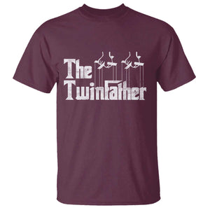 The Twinfather T Shirt Funny Dad Of Twins Fathers Day TS11 Maroon Print Your Wear