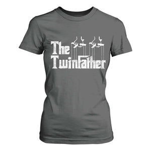 The Twinfather T Shirt For Women Funny Dad Of Twins Fathers Day TS11 Dark Heather Print Your Wear