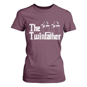 The Twinfather T Shirt For Women Funny Dad Of Twins Fathers Day TS11 Maroon Print Your Wear