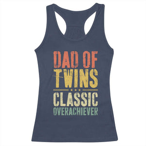 Dad Of Twins Classic Overachiever Racerback Tank Top Proud Twin Father TS11 Navy Print Your Wear