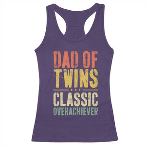 Dad Of Twins Classic Overachiever Racerback Tank Top Proud Twin Father TS11 Purple Print Your Wear