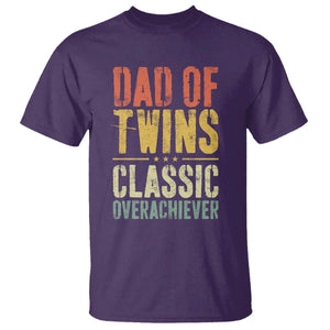 Dad Of Twins Classic Overachiever T Shirt Proud Twin Father TS11 Purple Print Your Wear