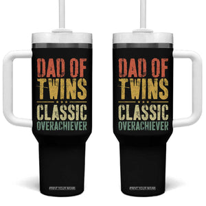 Dad Of Twins Classic Overachiever Tumbler With Handle Proud Twin Father TS11 One Size: 40 oz Black Print Your Wear