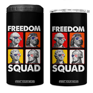 Freedom Squad Founding Fathers 4 in 1 Can Cooler Tumbler American Revolution 4th of July